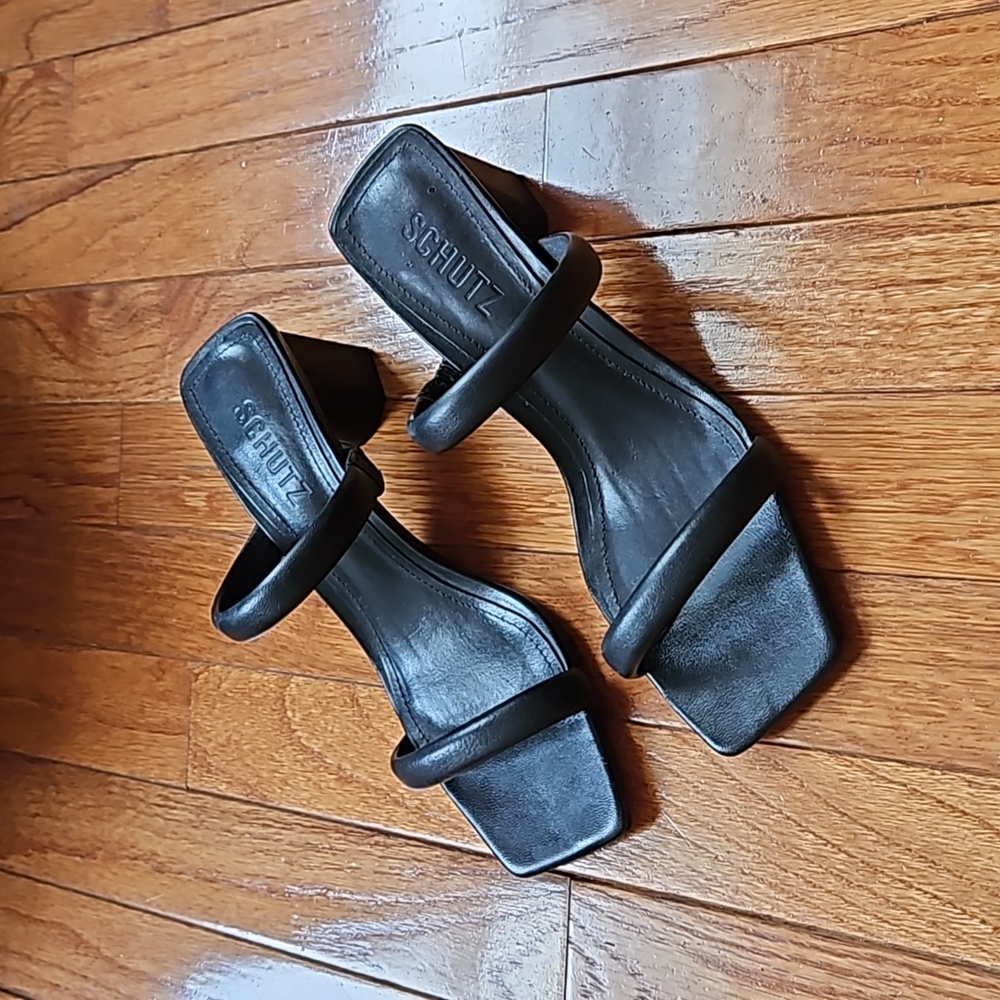 Schutz Ully Lo Nappa Leather Sandal